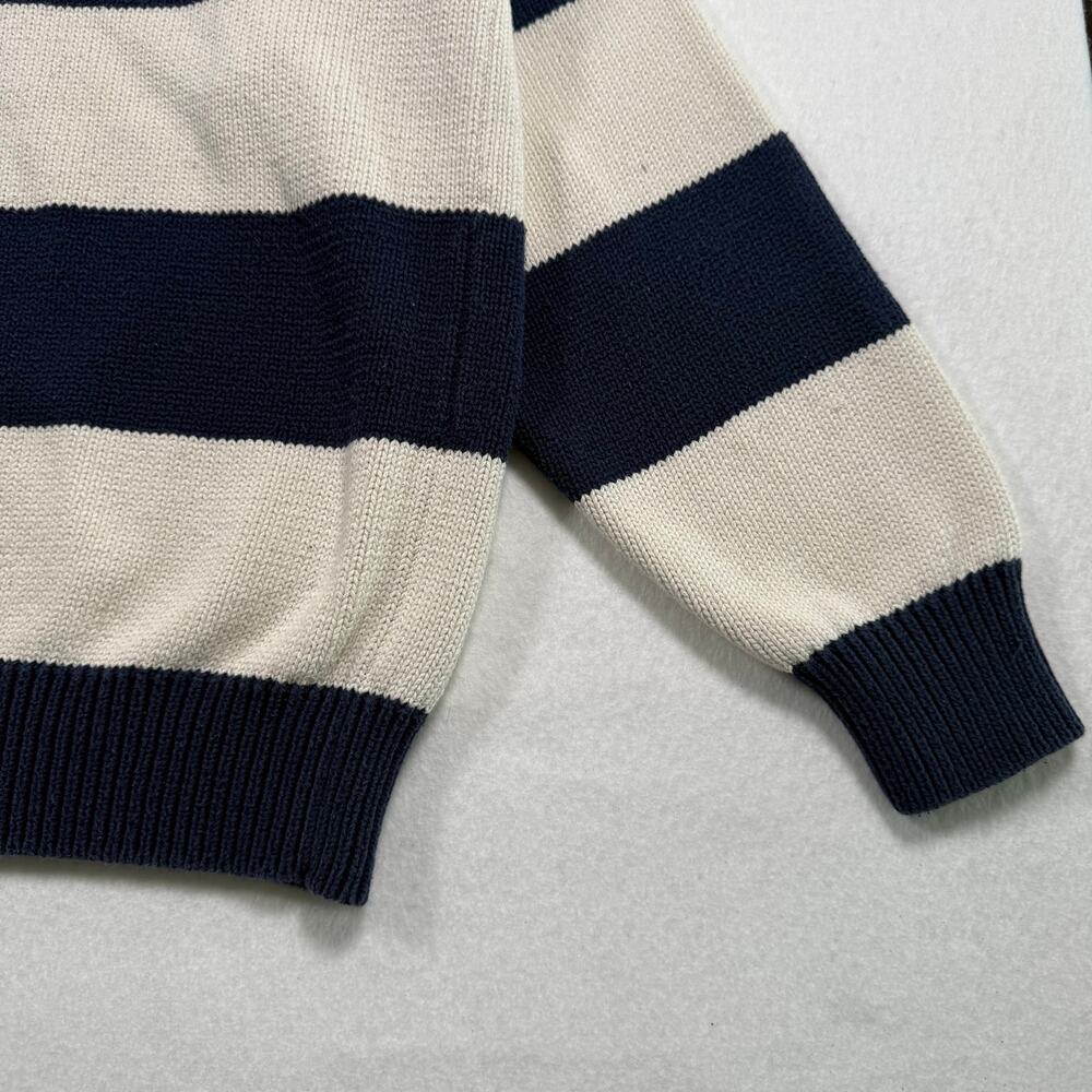 Vintage John Ashford striped oversized knit cotton crewneck sweater size large - Picture 8 of 10
